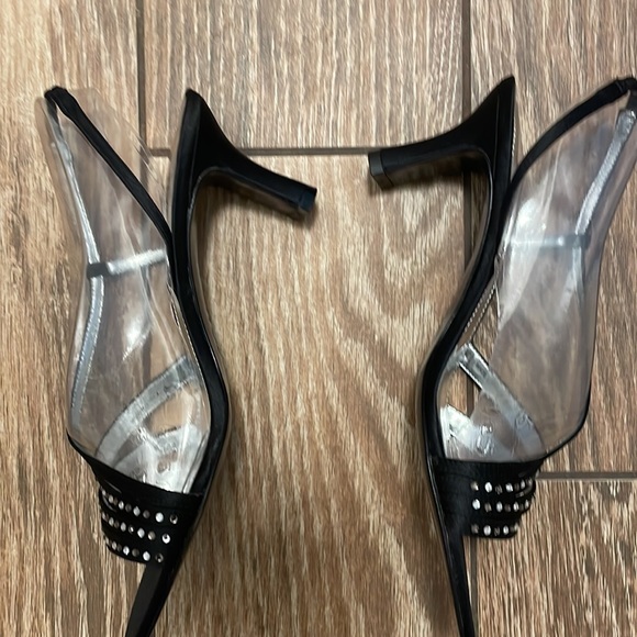 Rhinestone Black Heels - Picture 3 of 5